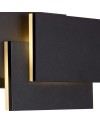 TAHITI XL * APLIQUE MEDIANO LED CUADRADOS 12W - NEGRO - 3000K